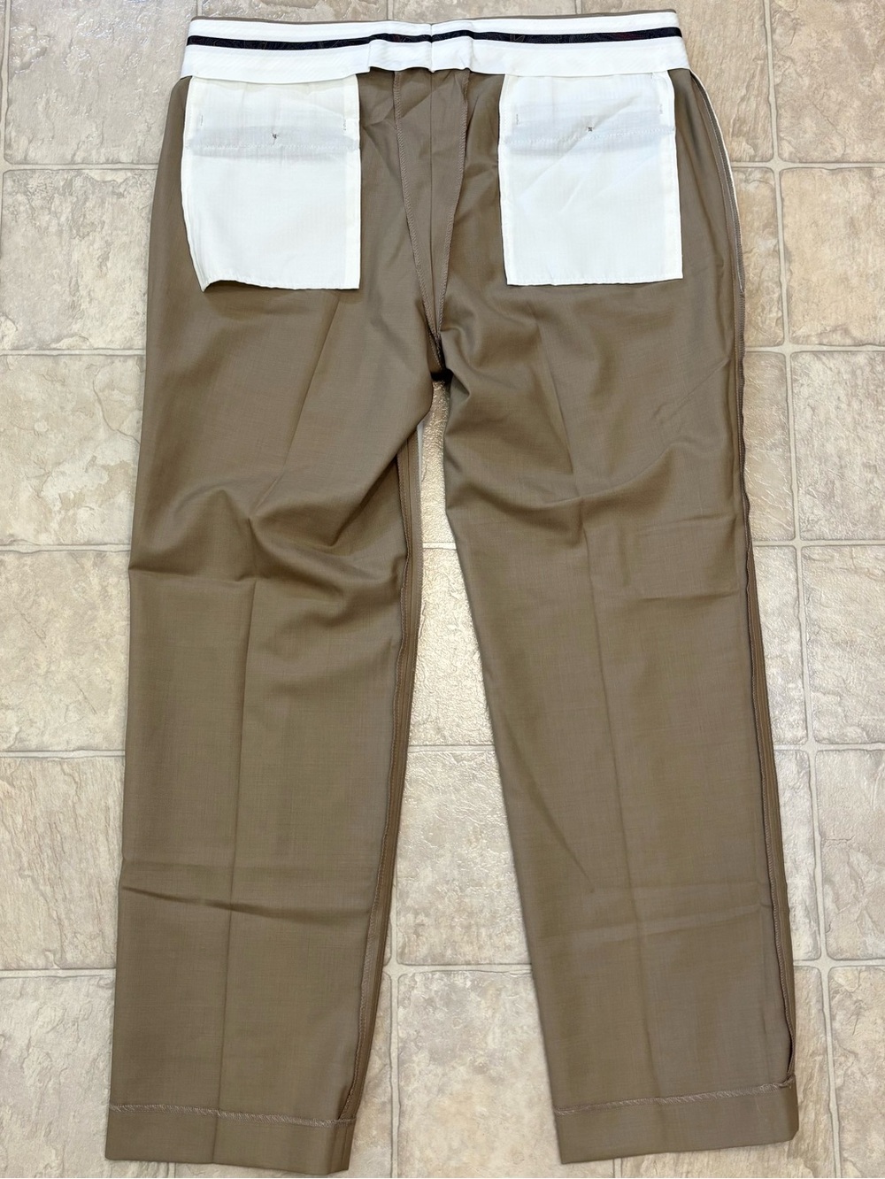 Lauren Ralph Lauren Total Comfort 100% Wool Men's Trouser, 36x30, Khaki/Taupe - Picture 12 of 15